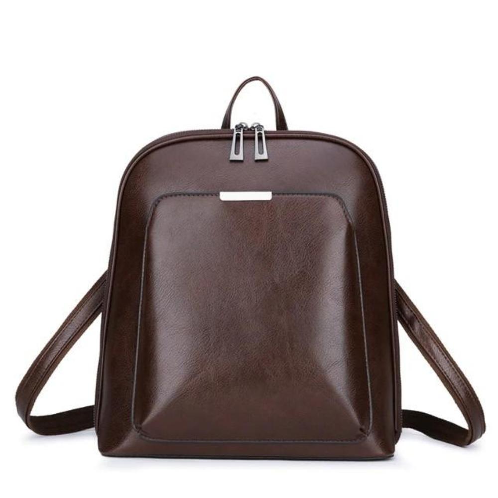 sac élégant en cuir de qualité avec fermetures éclair pratiques