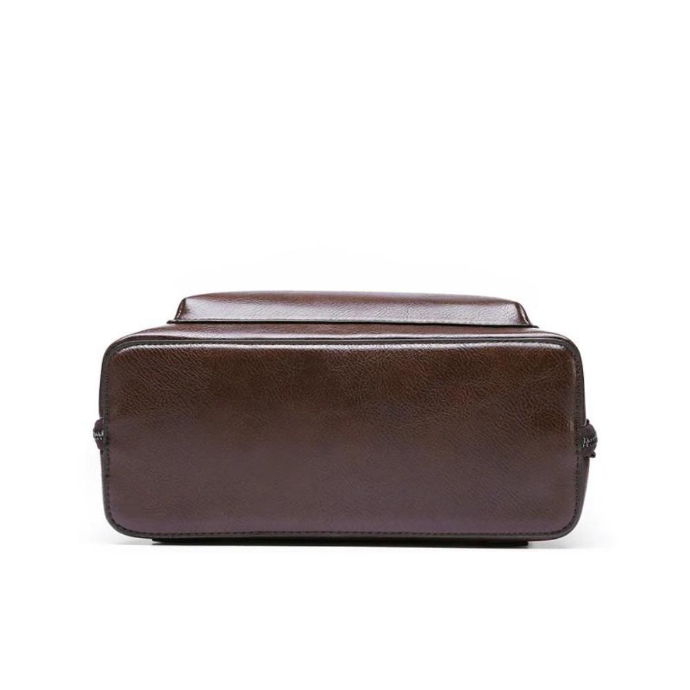 sac élégant en cuir de qualité avec fermetures éclair pratiques