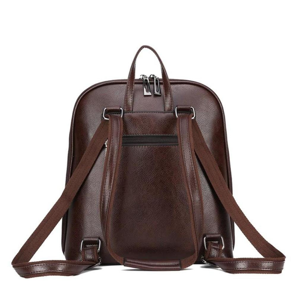 sac élégant en cuir de qualité avec fermetures éclair pratiques