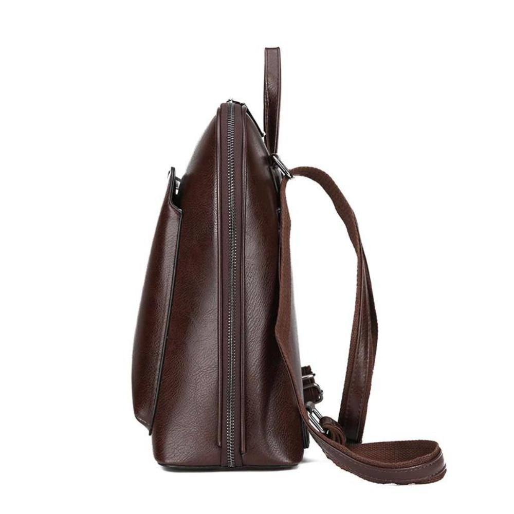 sac élégant en cuir de qualité avec fermetures éclair pratiques