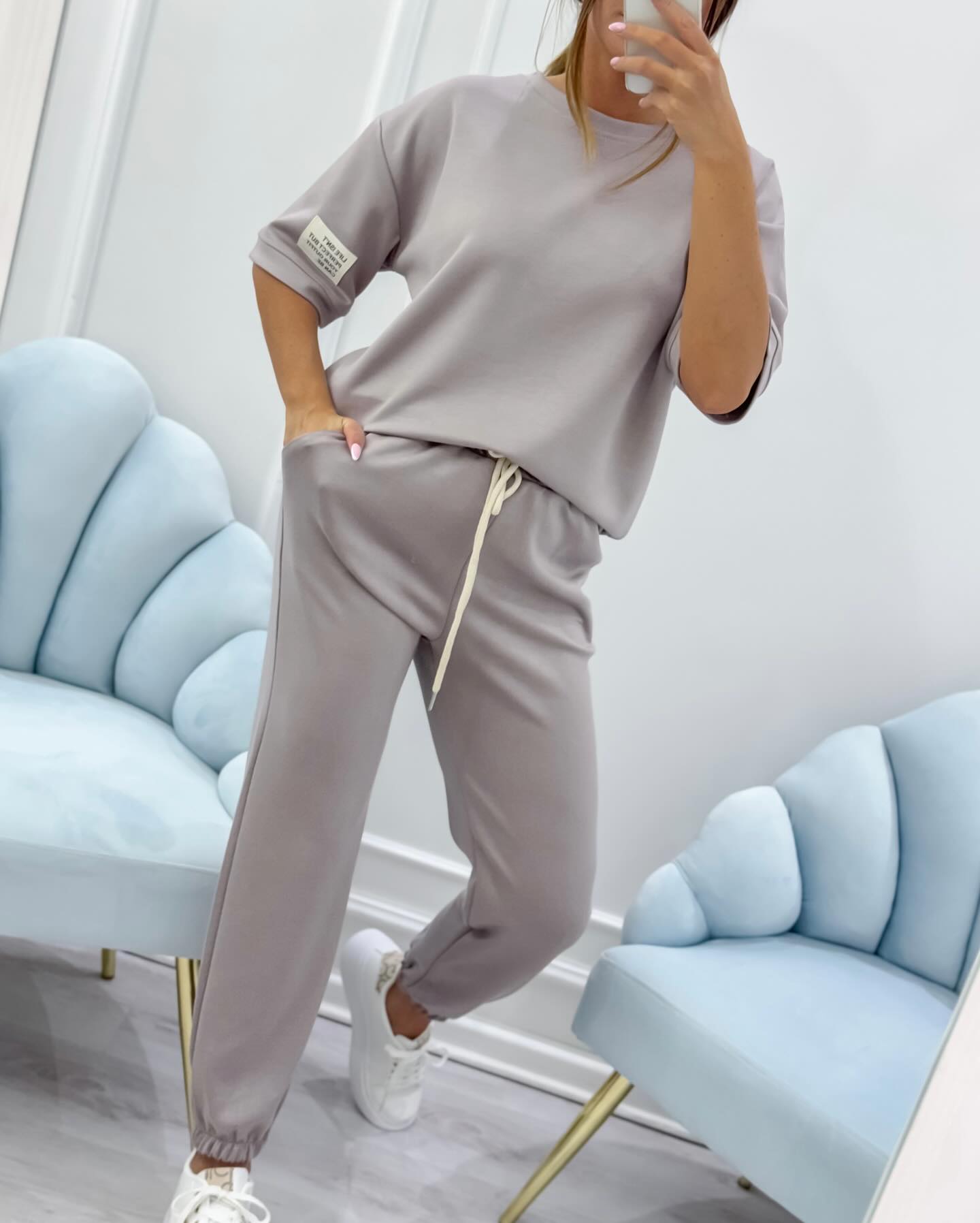 ensemble d'été en coton respirant, élégant et confortable à manches courtes