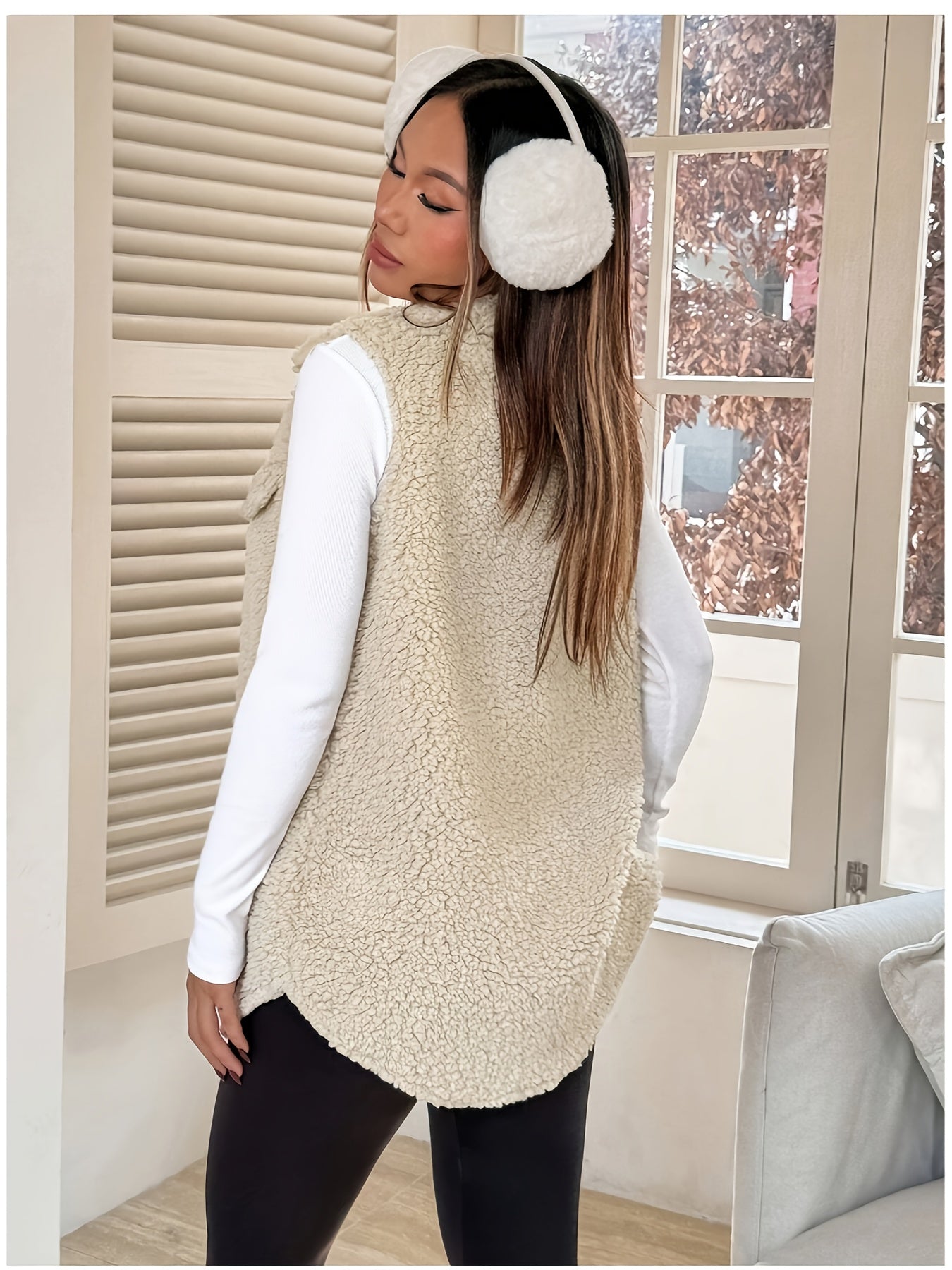 Gilet en laine sans manches pour un confort élégant en automne et hiver