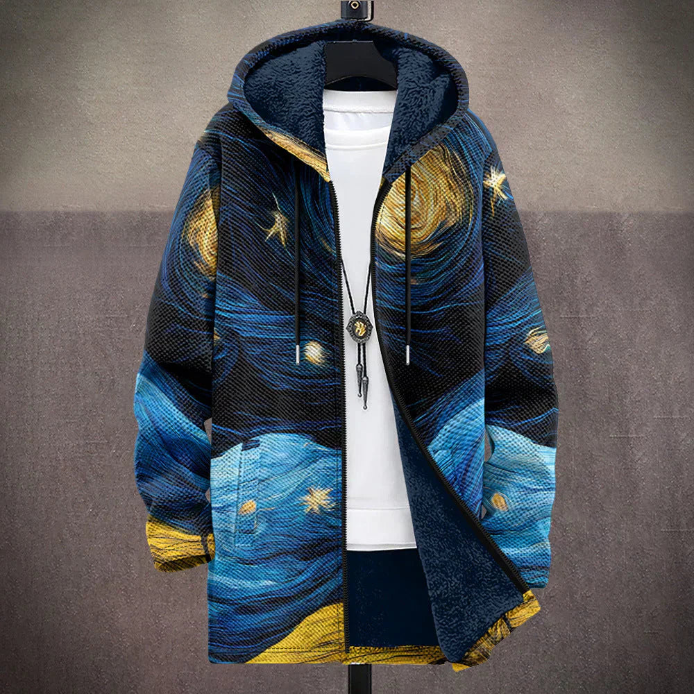 veste artistique imprimée en tissu léger pour un style intemporel