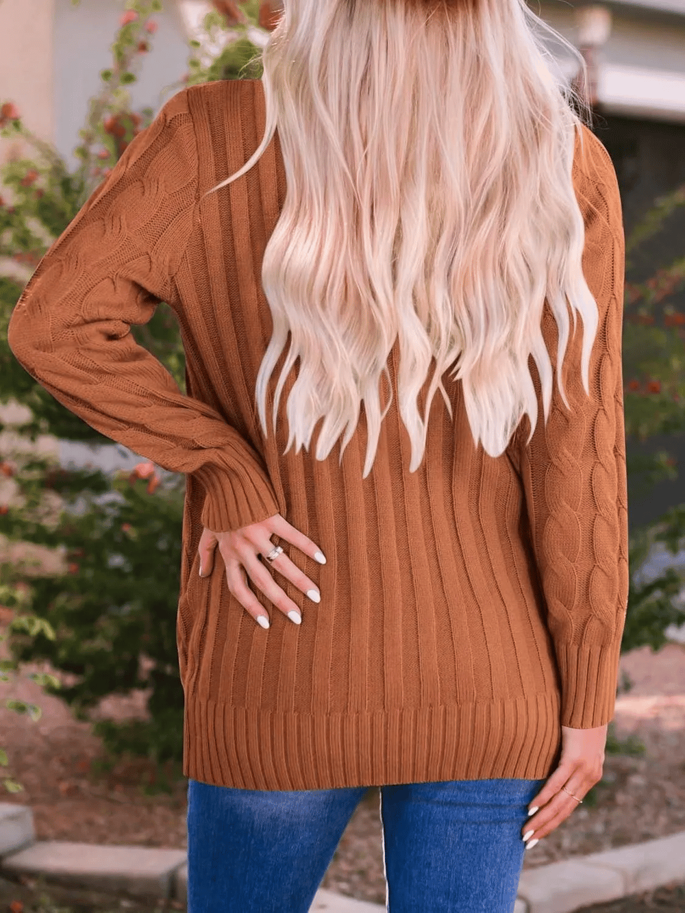 Cardigan douillet en tissu doux, confort idéal pour l'automne