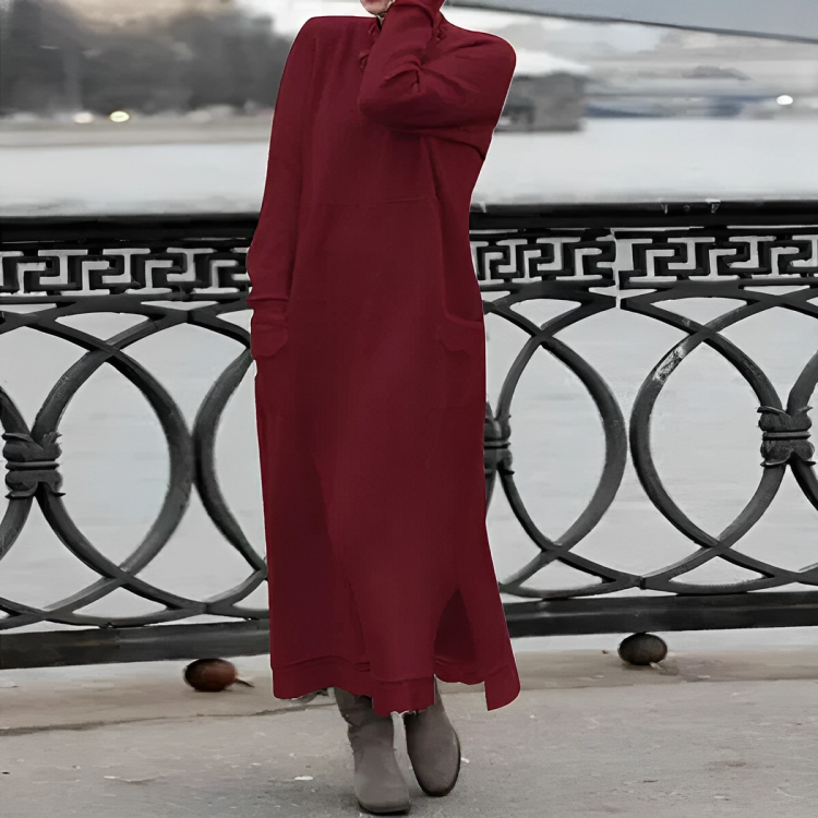 robe d'hiver en tissu doux pour un confort élégant et intemporel