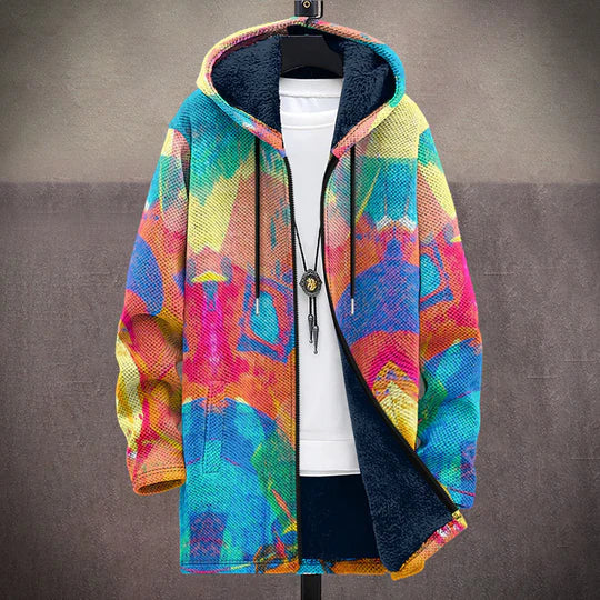 veste artistique imprimée en tissu léger pour un style intemporel