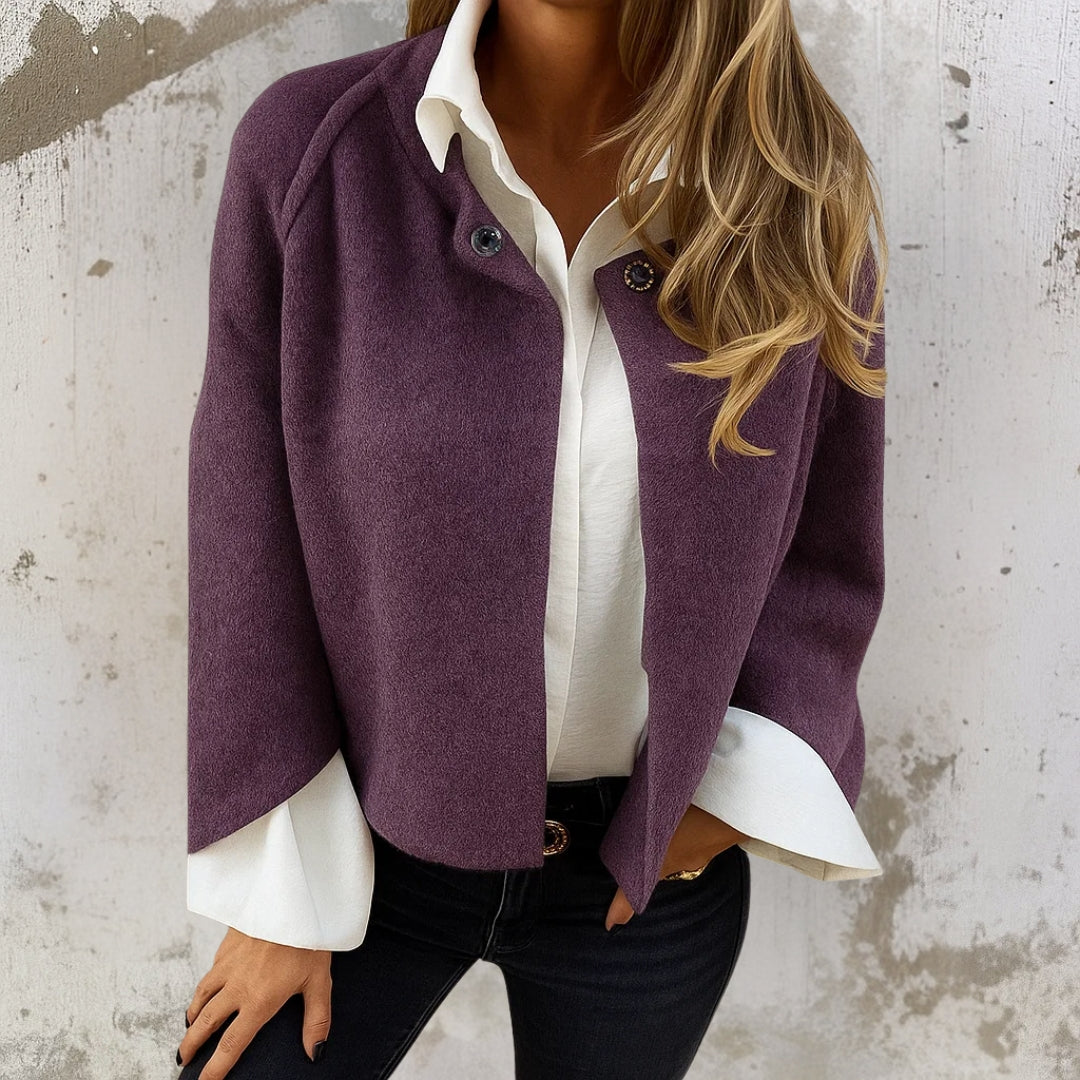 veste courte en tissu chaud pour un confort élégant en automne