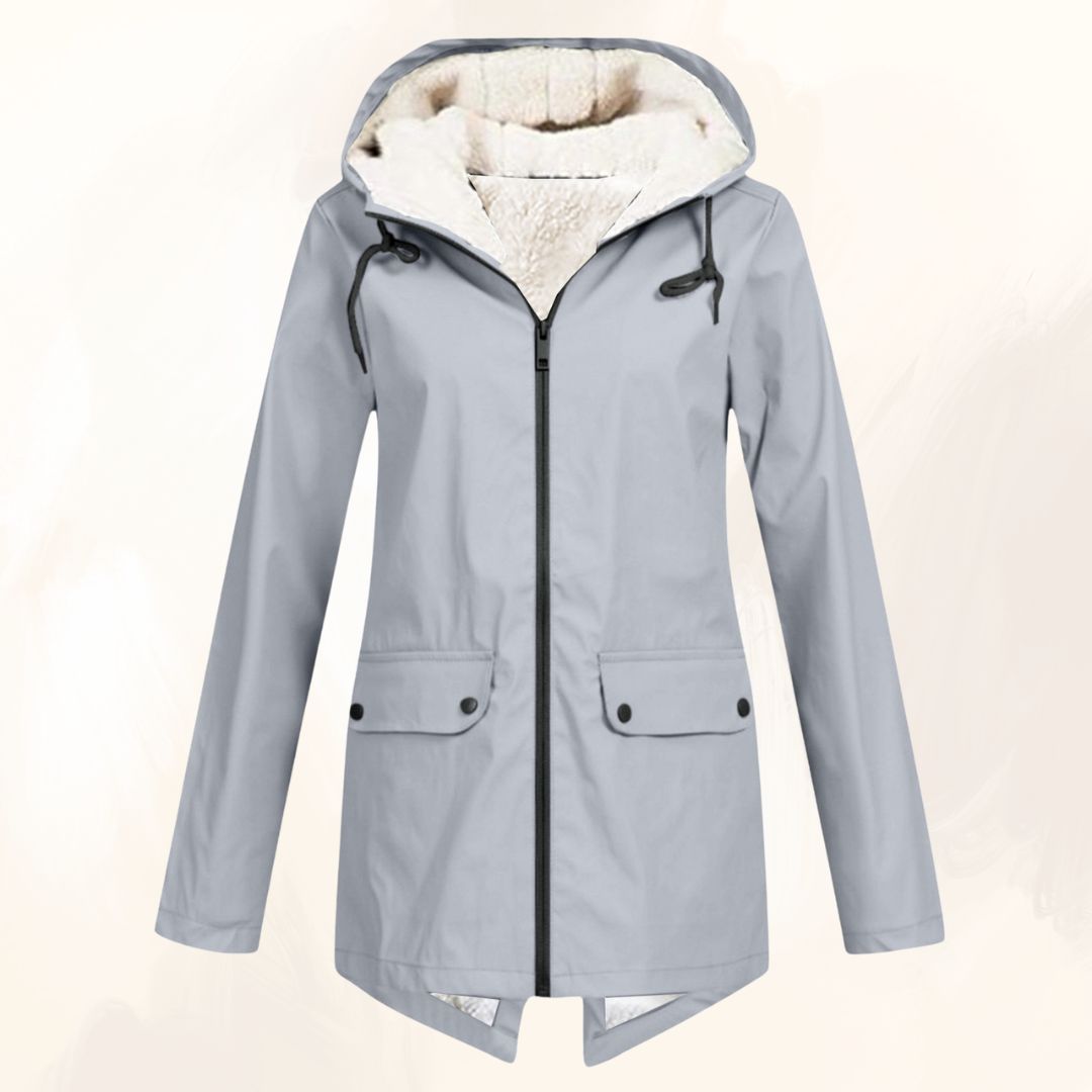 veste d'hiver imperméable en fourrure douce pour un confort élégant