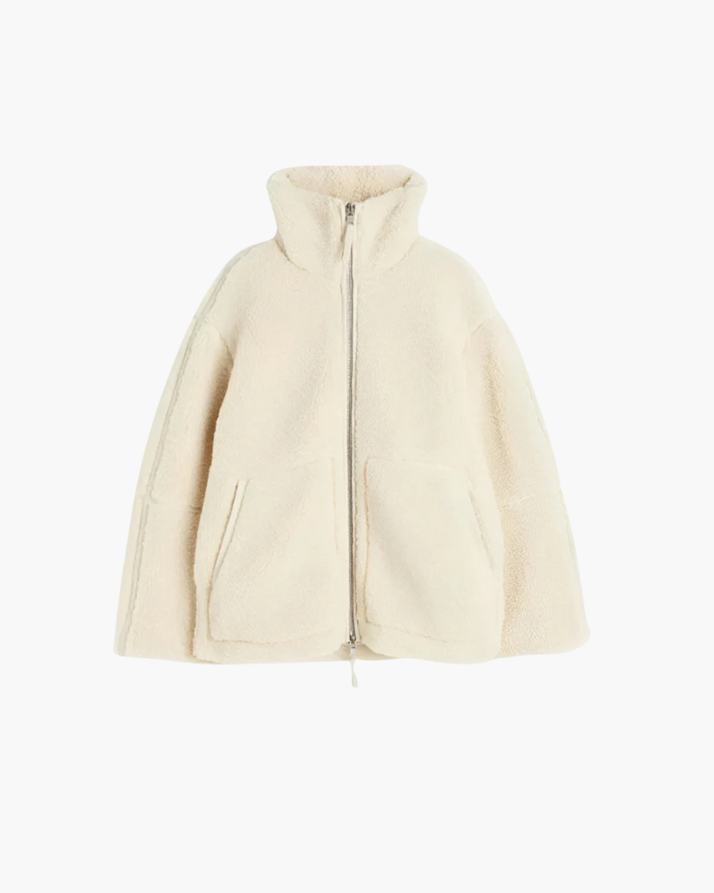teddy en laine douce, coupe confortable pour un automne élégant