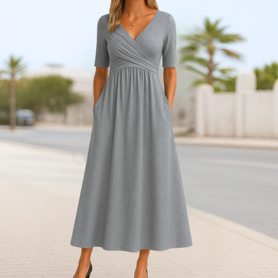 Robe élégante en tissu respirant pour un confort automnal raffiné