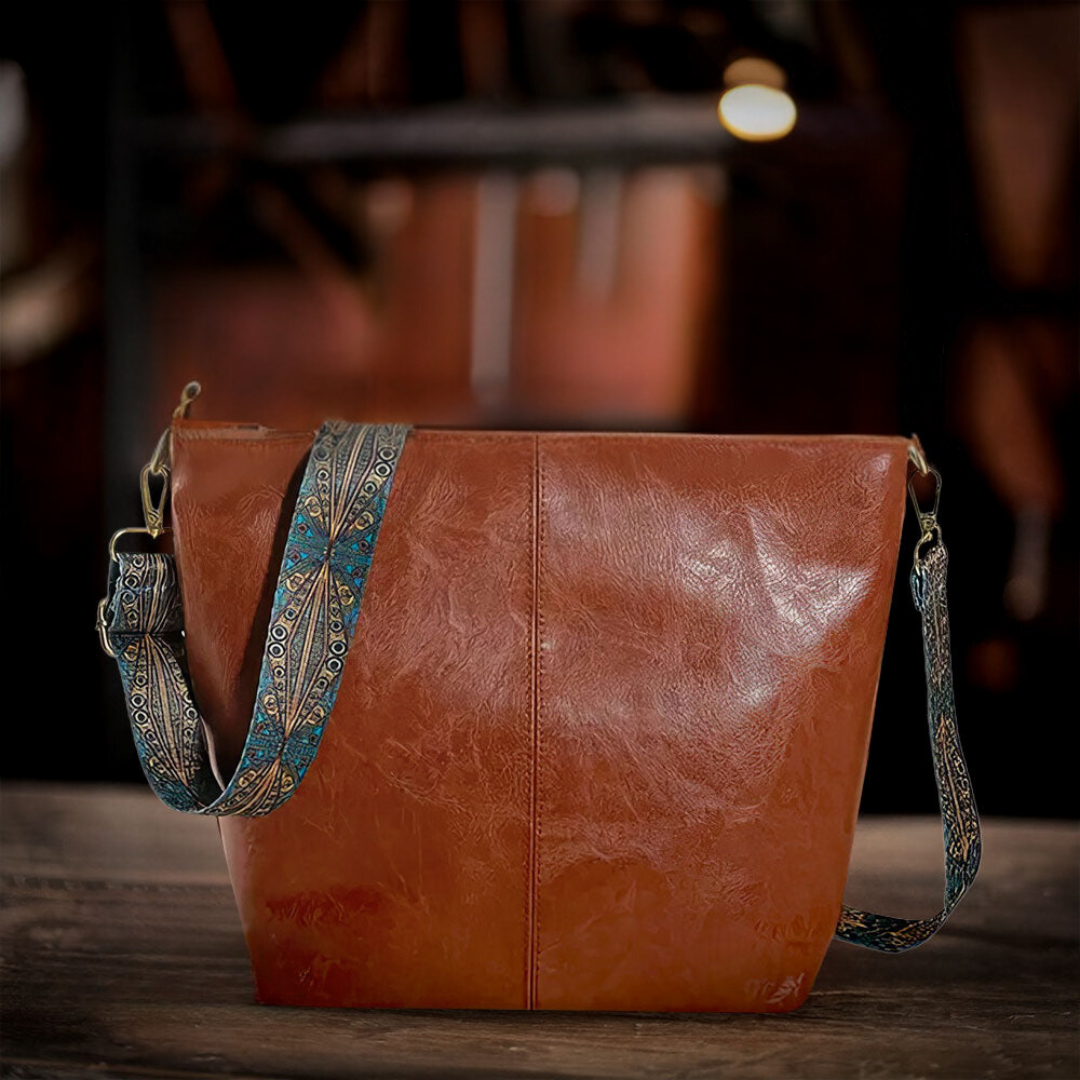 sac à épaule en cuir vintage, élégant et confortable pour toutes saisons