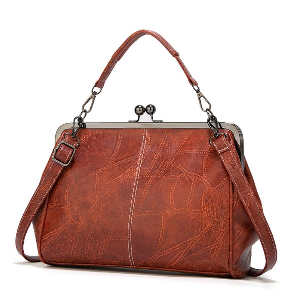 sac vintage en cuir de qualité avec fermeture à rabat élégante