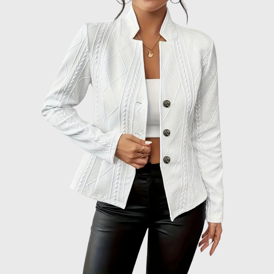 blazer élégant en tissu doux, coupe raffinée pour un style intemporel