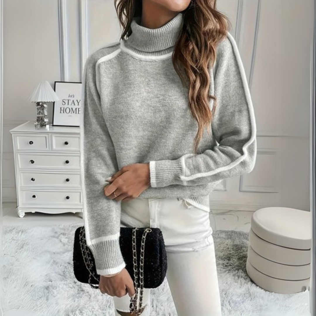 Pull col roulé en laine de qualité, confort optimal pour l'automne