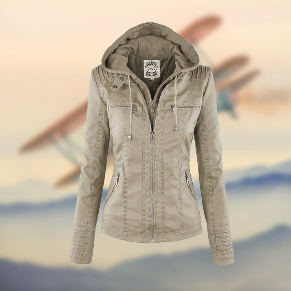 veste en cuir unique, élégante et confortable pour un style intemporel