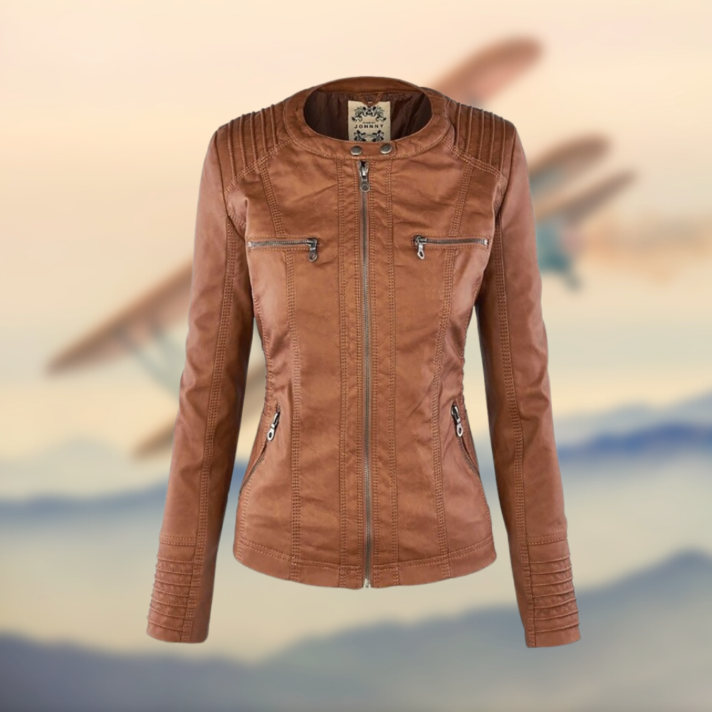 veste en cuir unique, élégante et confortable pour un style intemporel