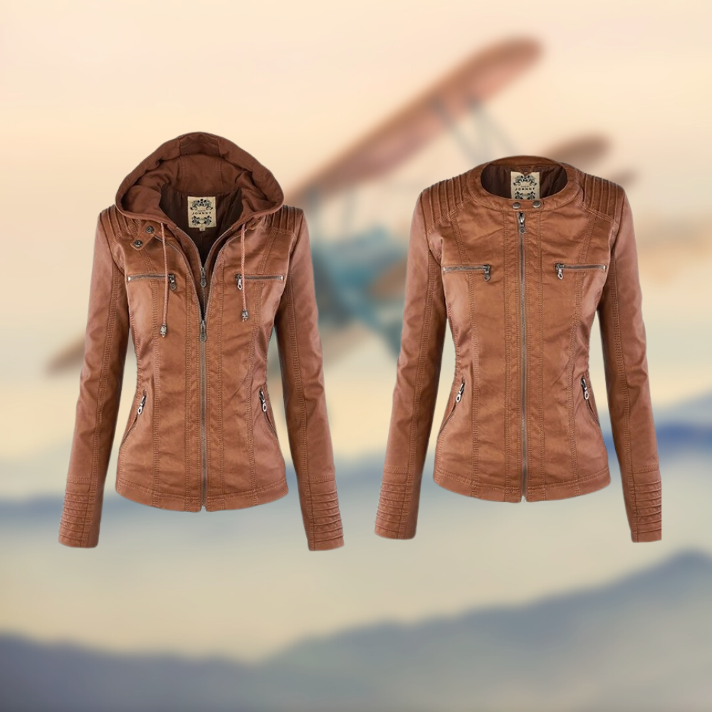 veste en cuir unique, élégante et confortable pour un style intemporel