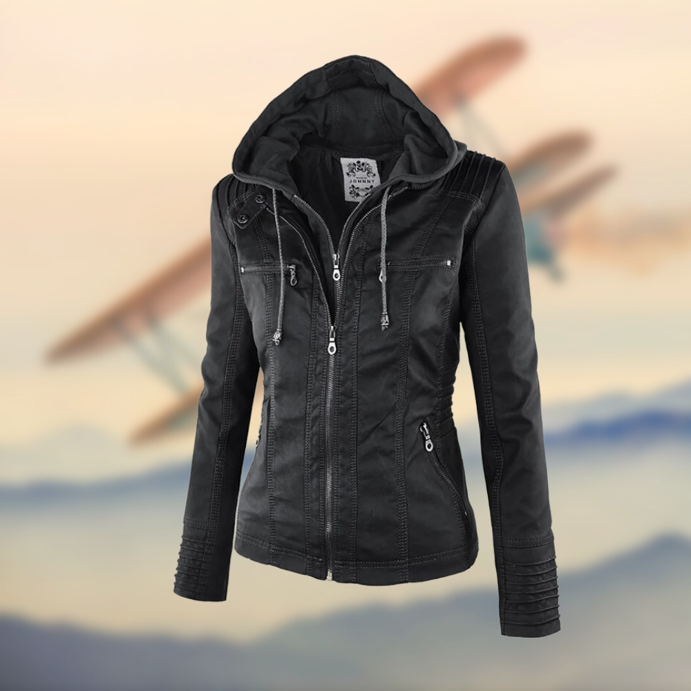 veste en cuir unique, élégante et confortable pour un style intemporel