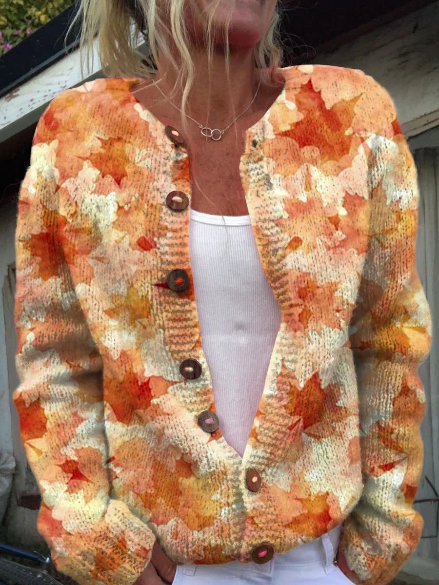 Pull tricoté confortable avec imprimé pour un automne élégant