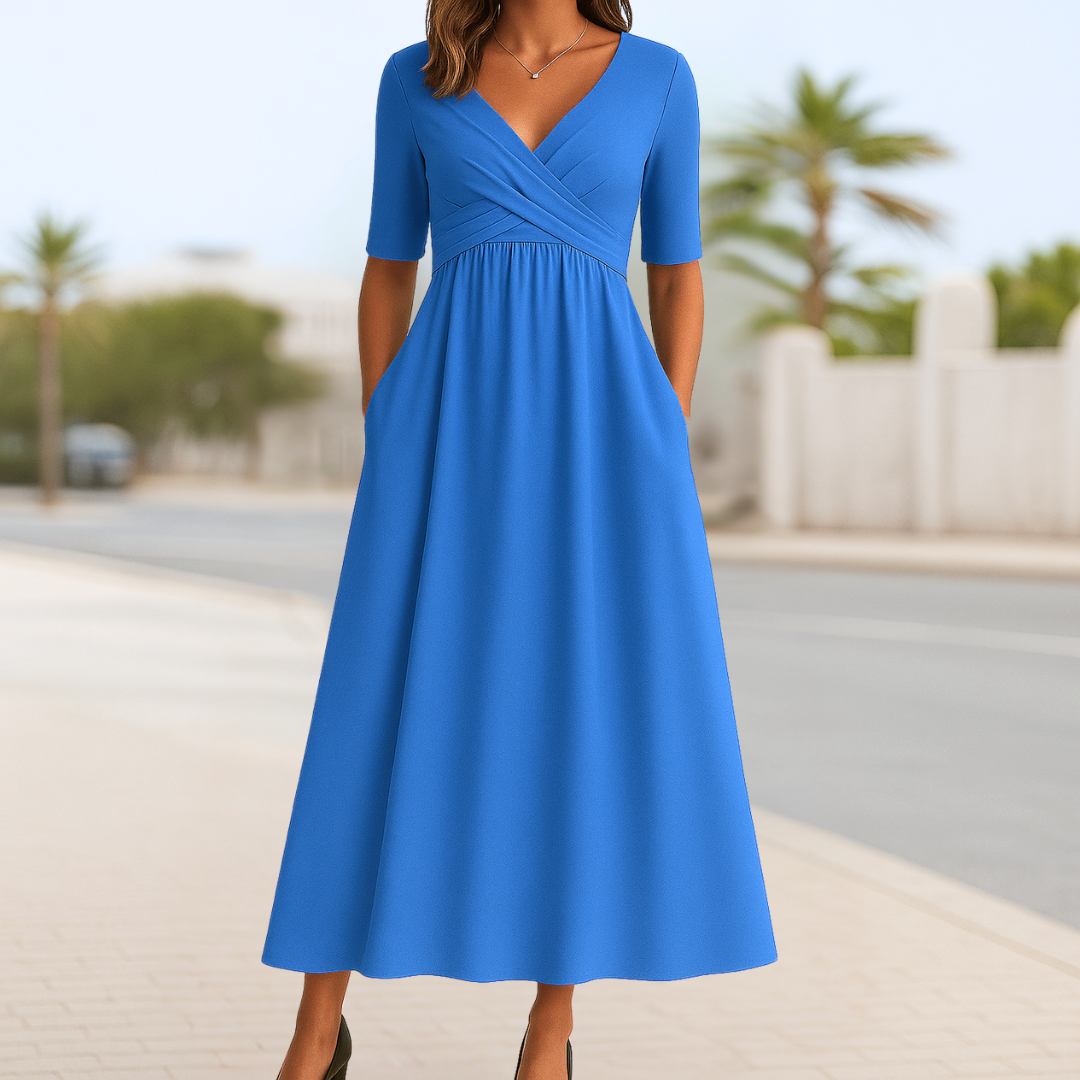 Robe élégante en tissu respirant pour un confort automnal raffiné