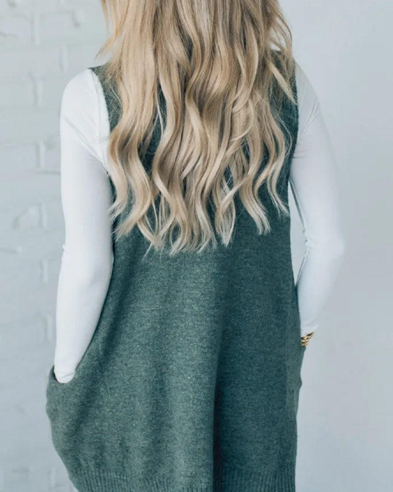 Gilet sans manches en tissu doux, confortable pour l'automne-hiver