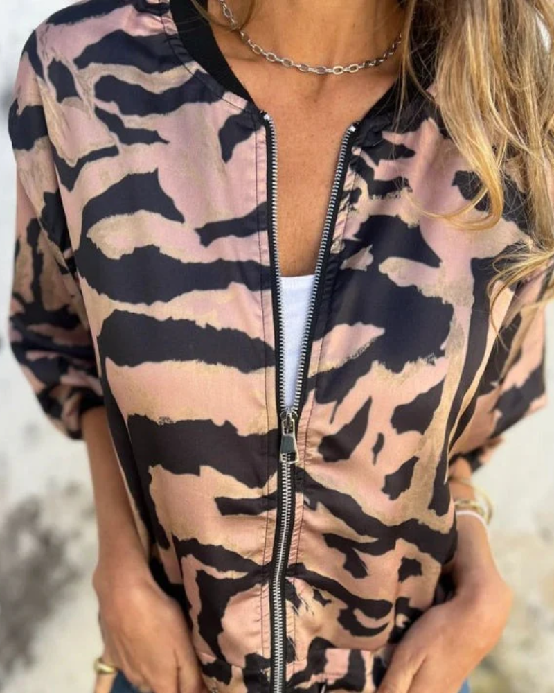 Veste bomber en tissu respirant pour un automne élégant et confortable