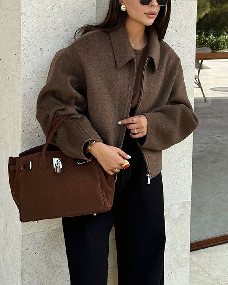 veste boxy en tissu léger pour un style moderne et élégant