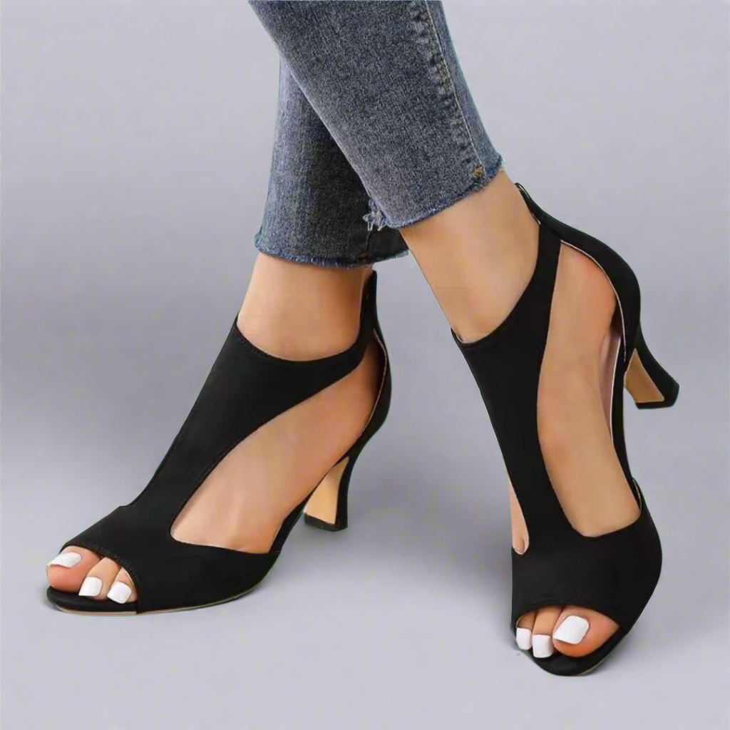 sandales orthopédiques en cuir avec talon pour un confort élégant