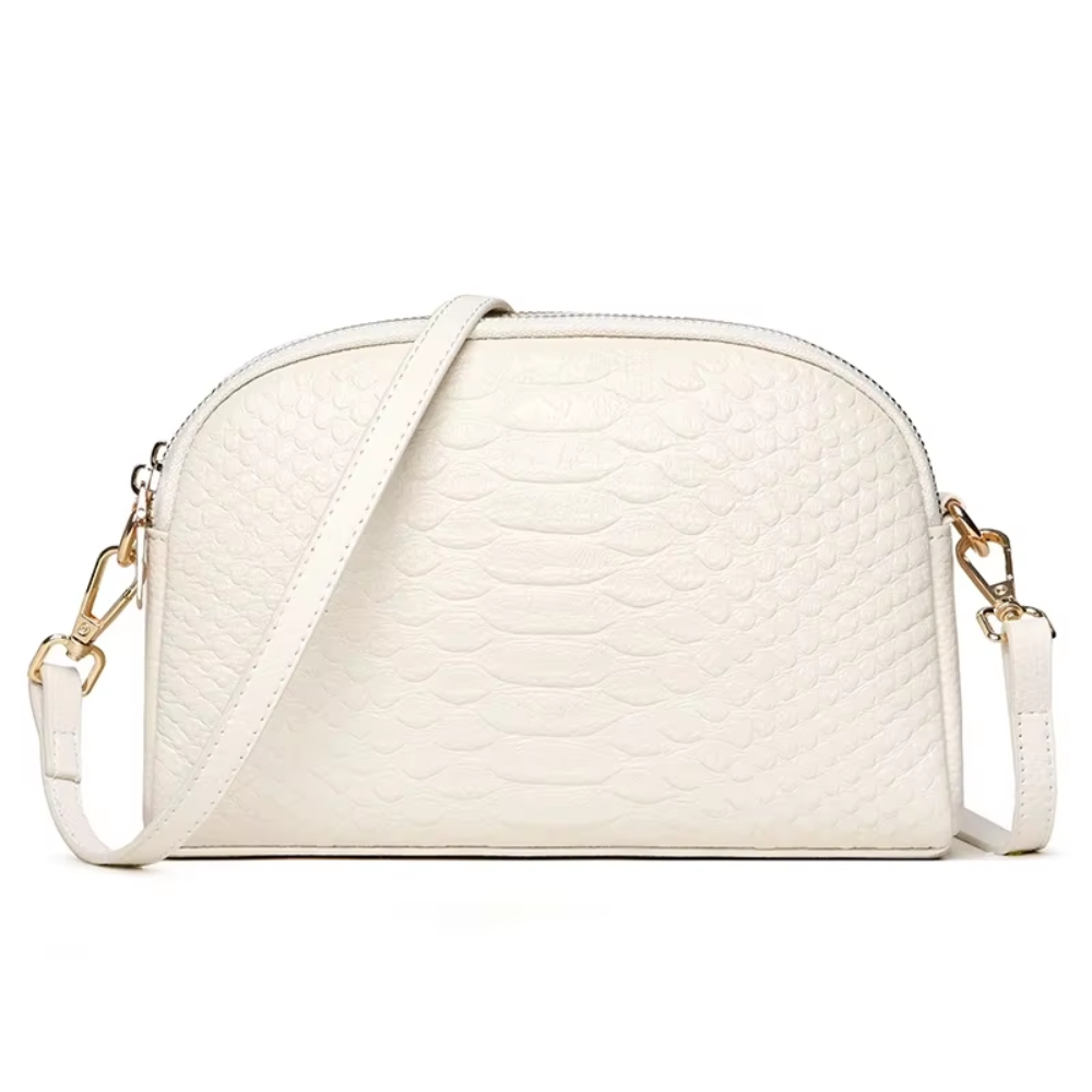 mini sac à bandoulière en simili cuir crocodile, élégant et confortable