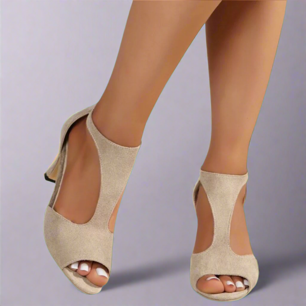 sandales orthopédiques en cuir avec talon pour un confort élégant