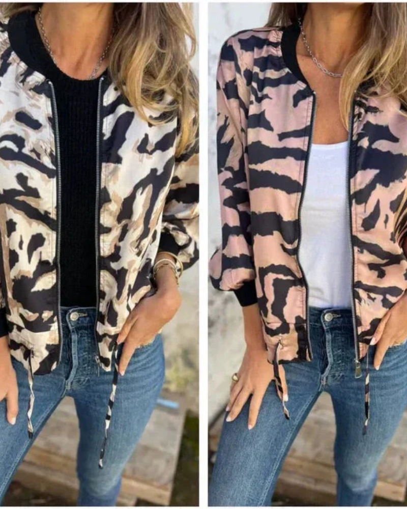 Veste bomber en tissu respirant pour un automne élégant et confortable