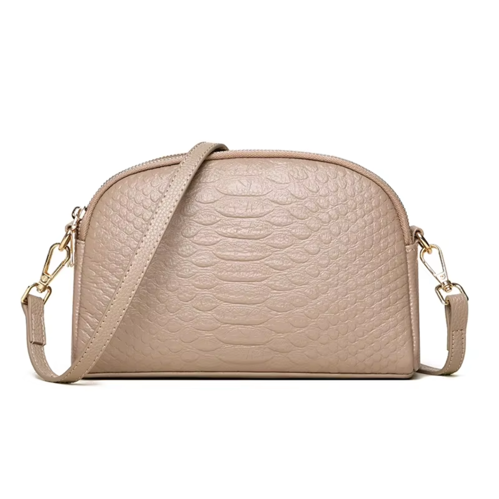 mini sac à bandoulière en simili cuir crocodile, élégant et confortable