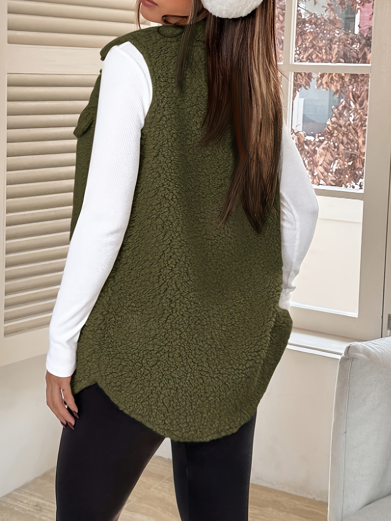 Gilet en laine sans manches pour un confort élégant en automne et hiver