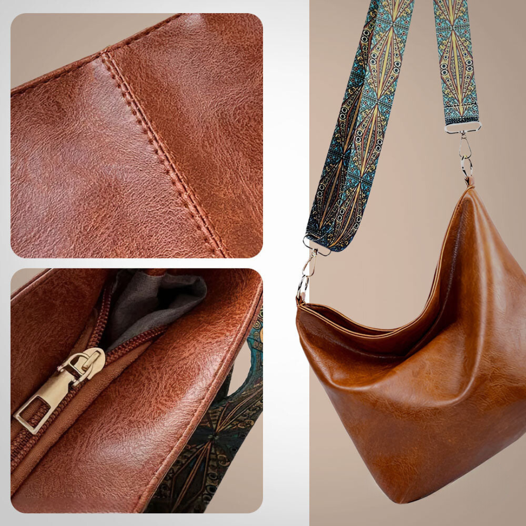 sac à épaule en cuir vintage, élégant et confortable pour toutes saisons
