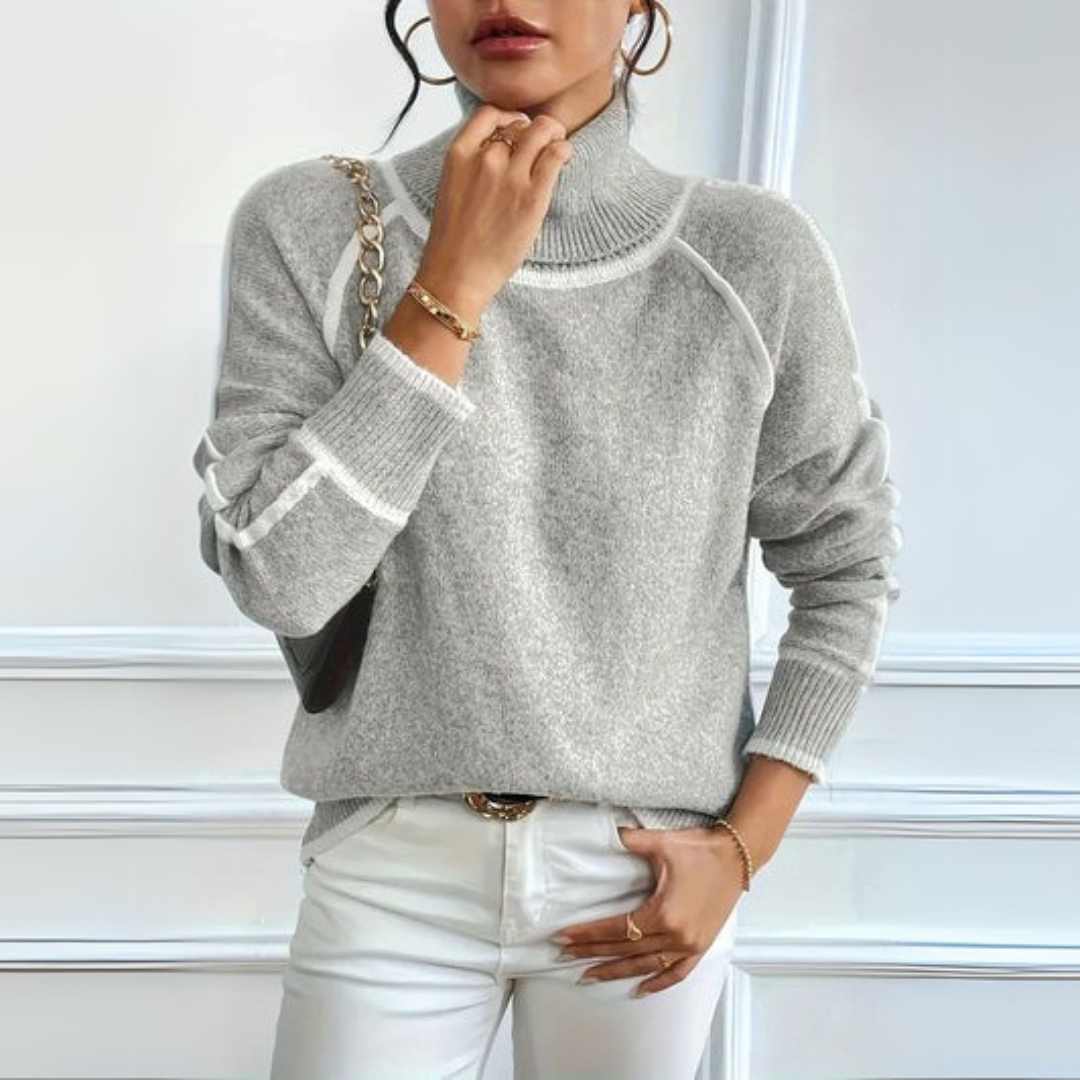 Pull col roulé en laine de qualité, confort optimal pour l'automne