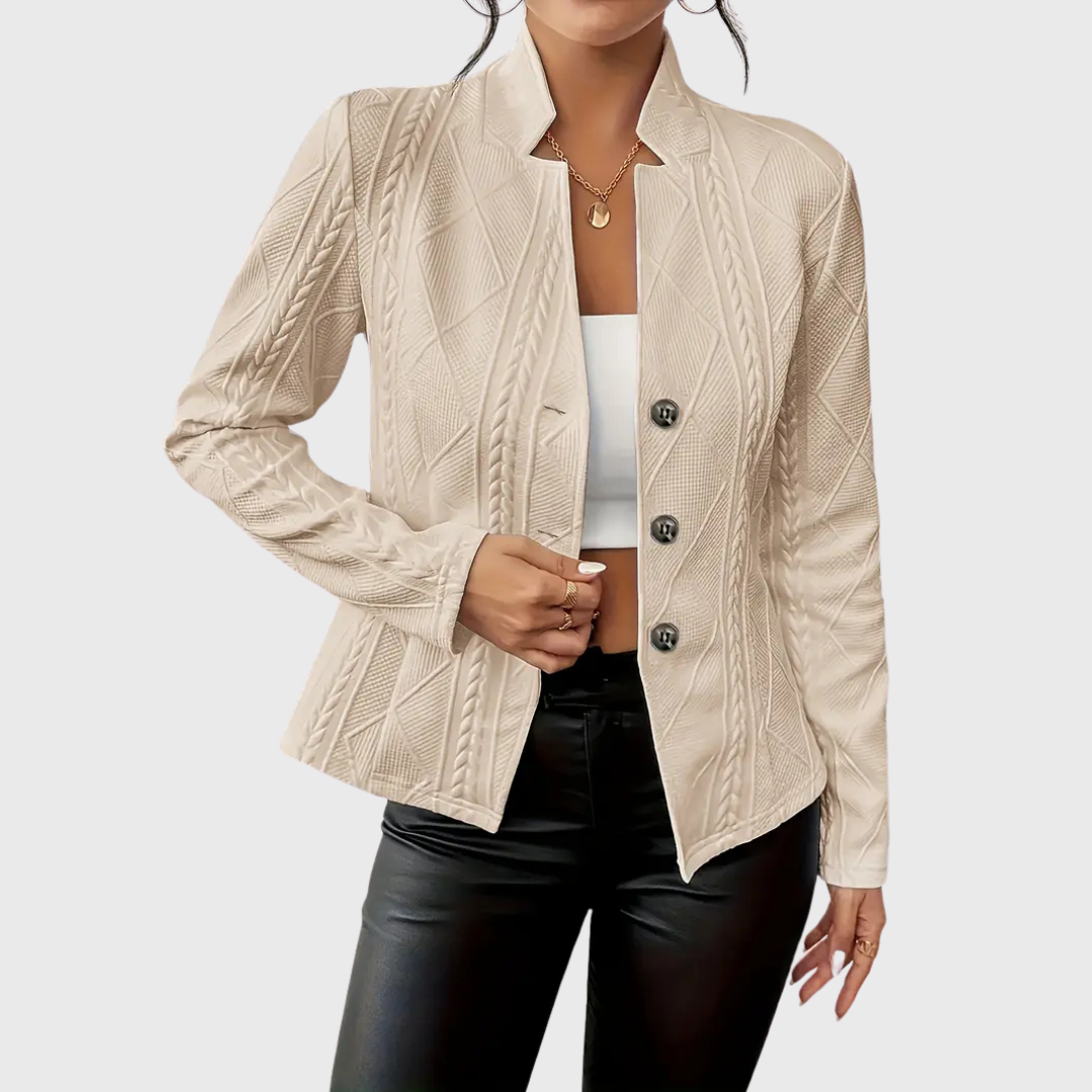 blazer élégant en tissu doux, coupe raffinée pour un style intemporel