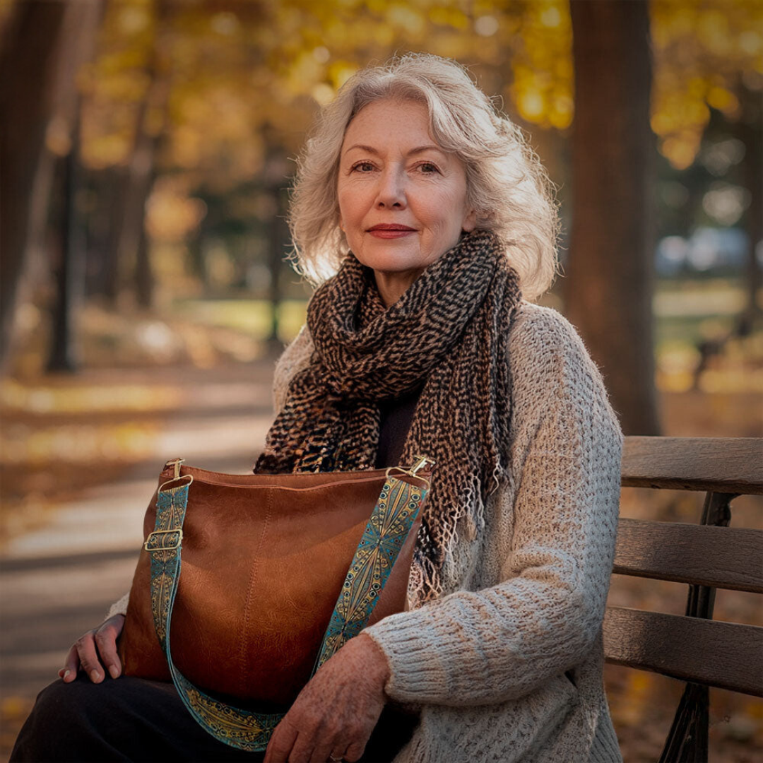 sac à épaule en cuir vintage, élégant et confortable pour toutes saisons