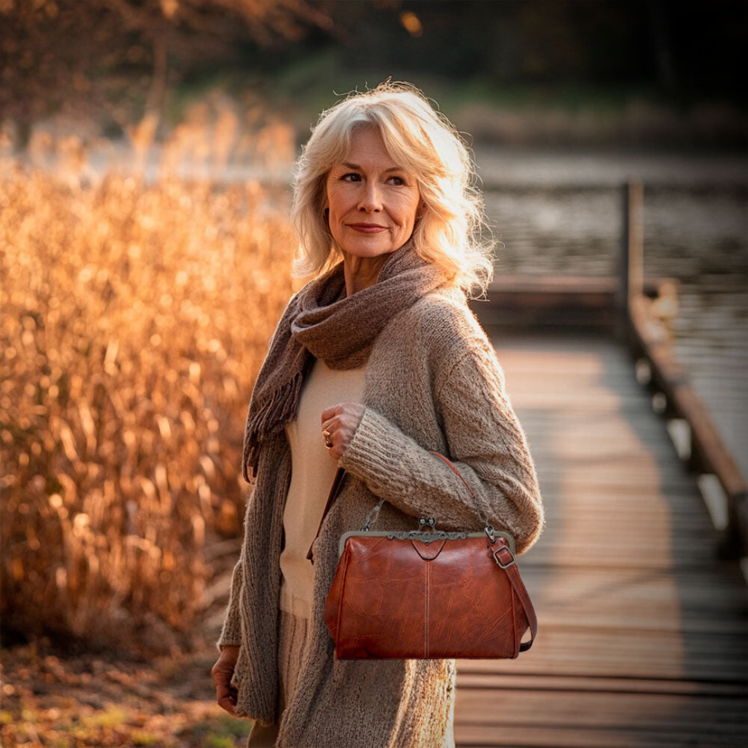 sac à main vintage en cuir, élégant et confortable pour toutes les occasions