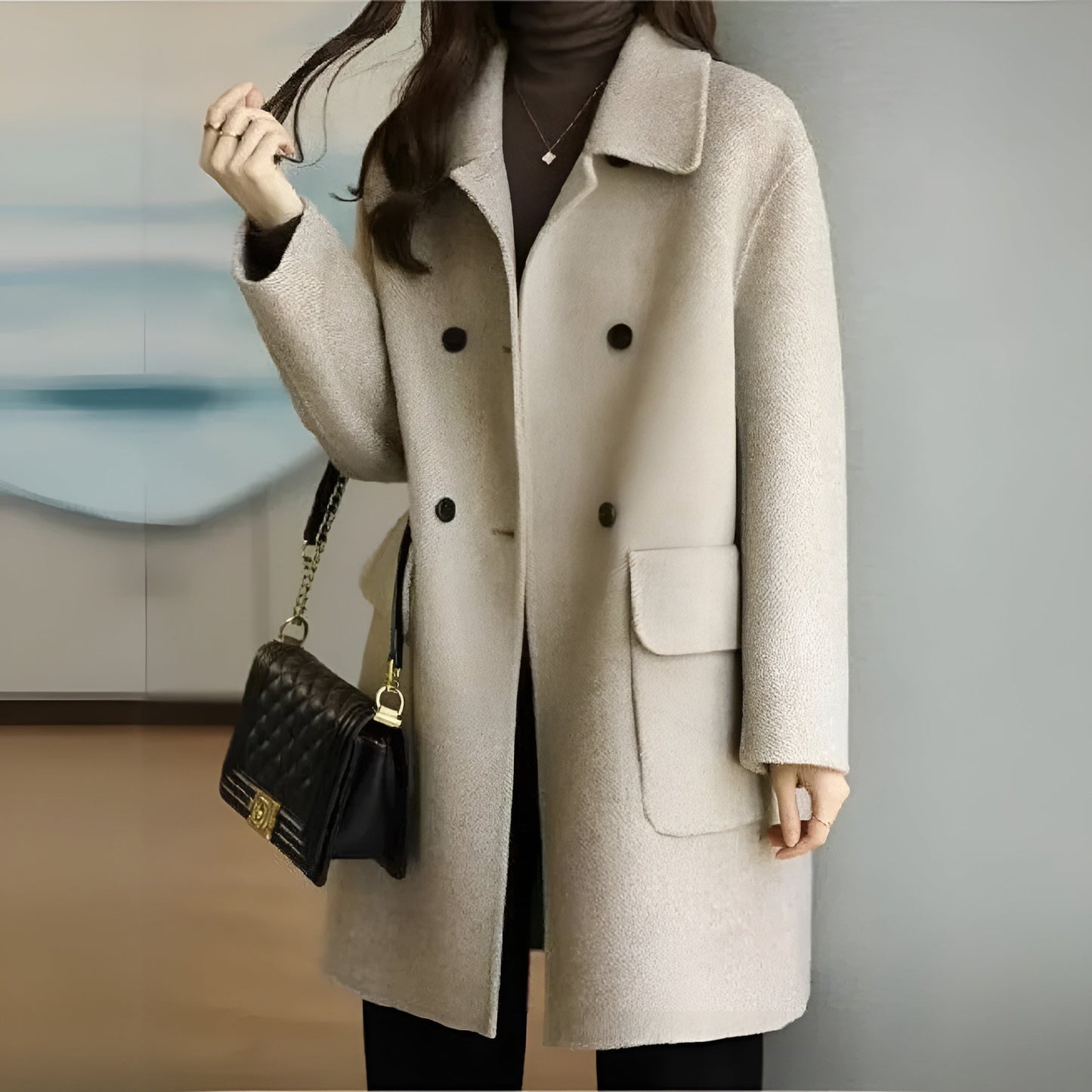 manteau d'hiver en laine, élégant et chaud pour un confort raffiné