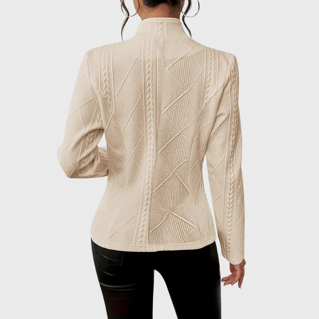 blazer élégant en tissu doux, coupe raffinée pour un style intemporel