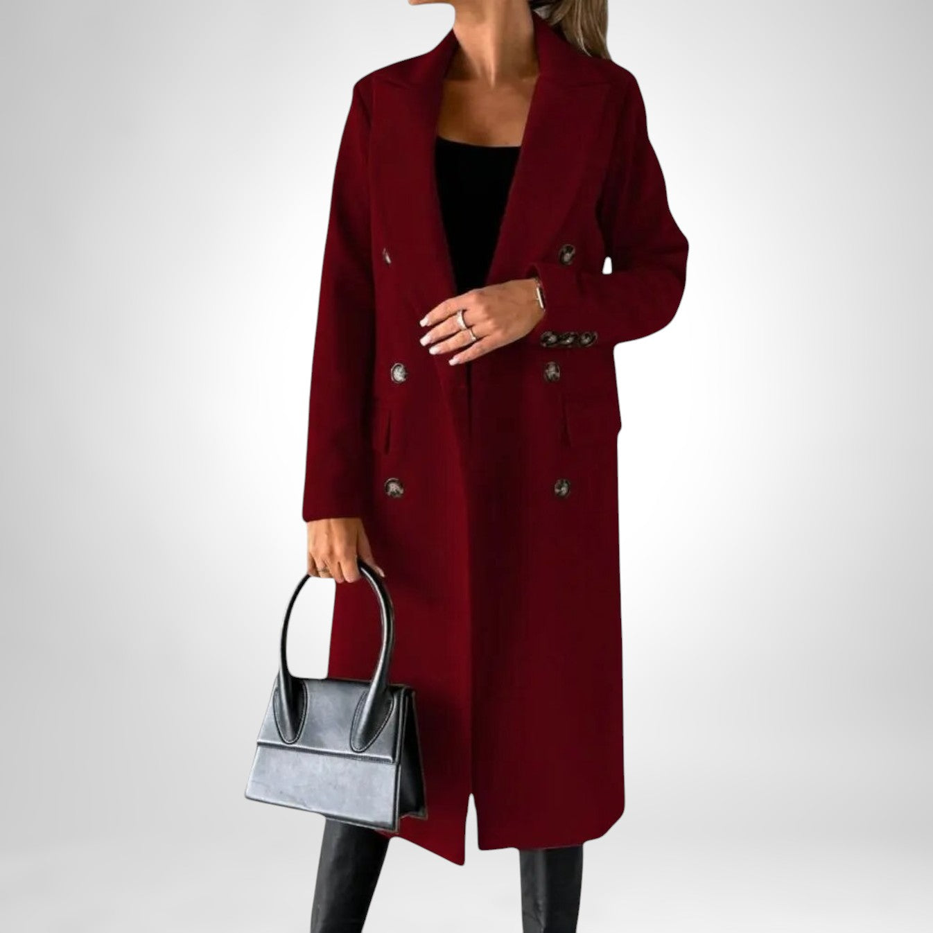 Manteau long en laine, élégant et confortable pour l'automne-hiver
