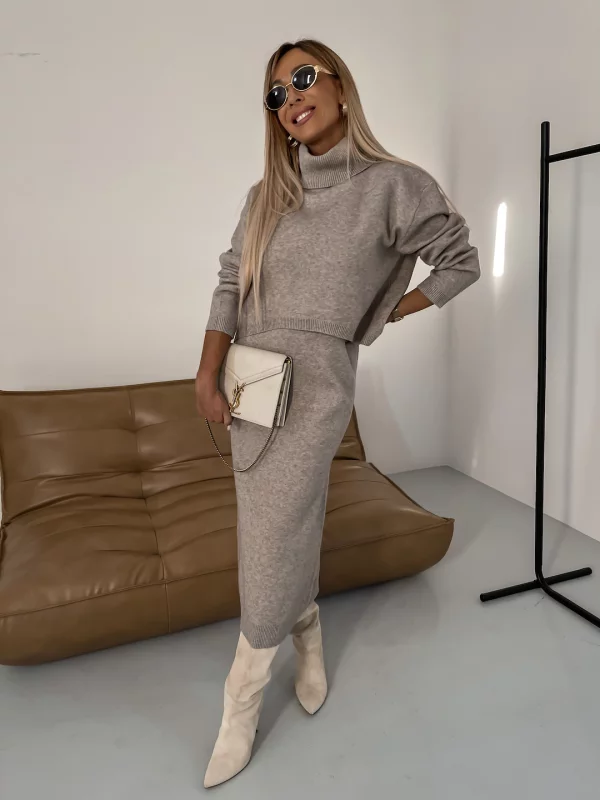 Ensemble élégant en tissu doux pour un automne/hiver confortable