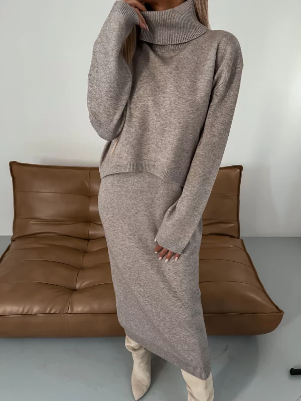 Ensemble élégant en tissu doux pour un automne/hiver confortable