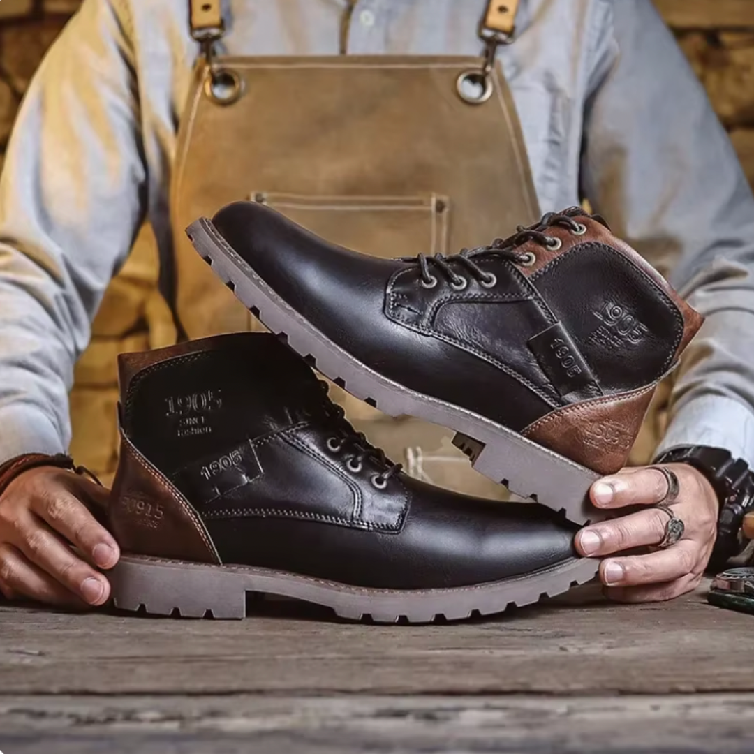 bottes en cuir vintage au style intemporel et confort optimal