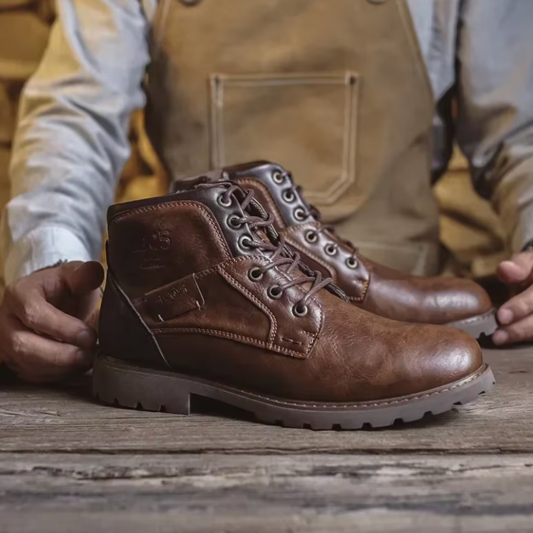 bottes en cuir vintage au style intemporel et confort optimal