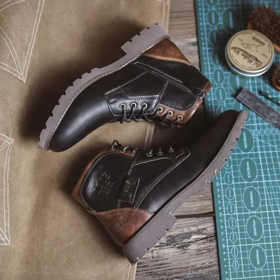 bottes en cuir vintage au style intemporel et confort optimal