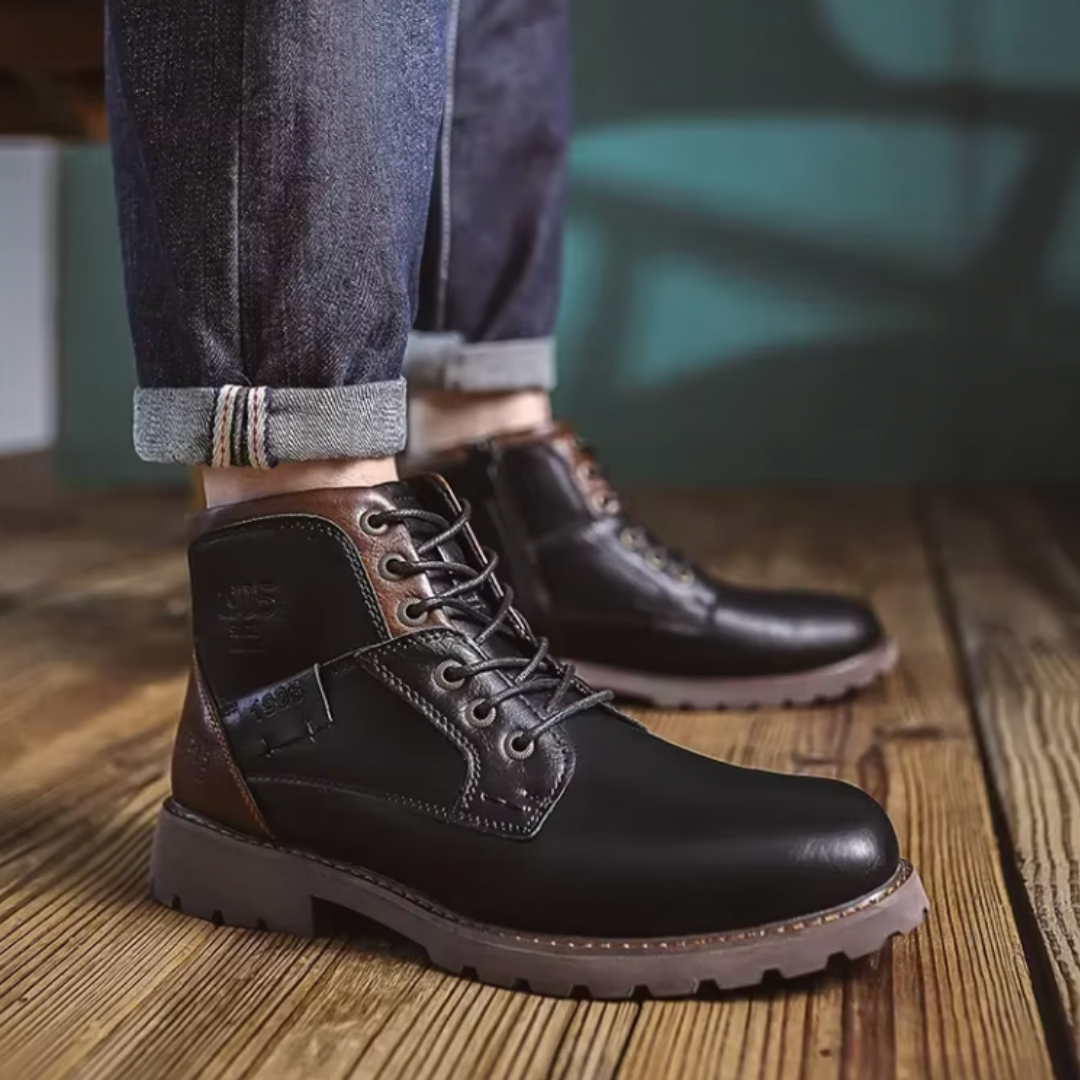 bottes en cuir vintage au style intemporel et confort optimal