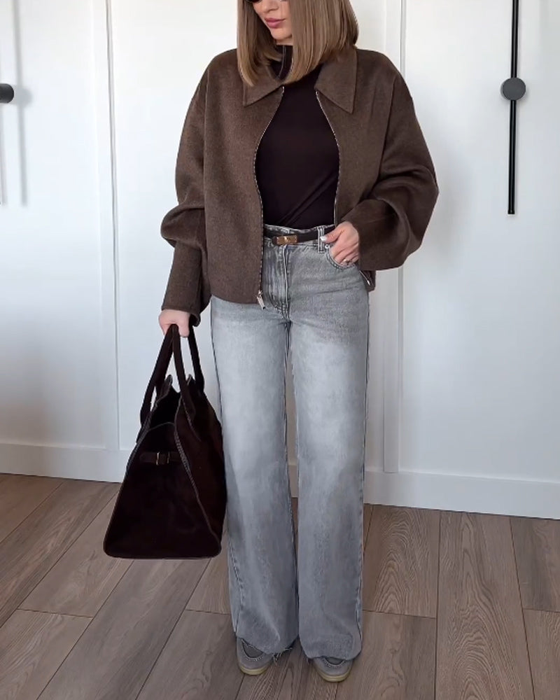 veste boxy en tissu léger pour un style moderne et élégant