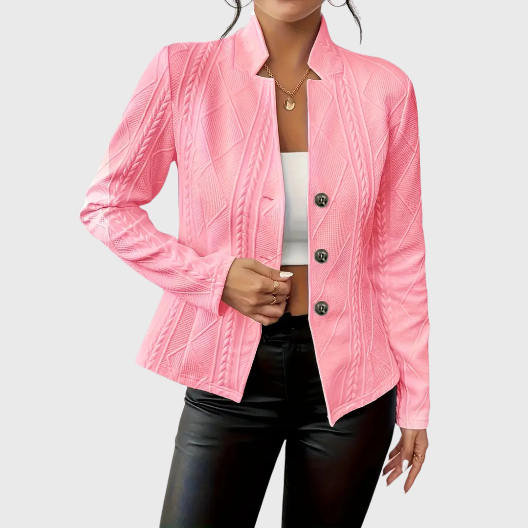 blazer élégant en tissu doux, coupe raffinée pour un style intemporel