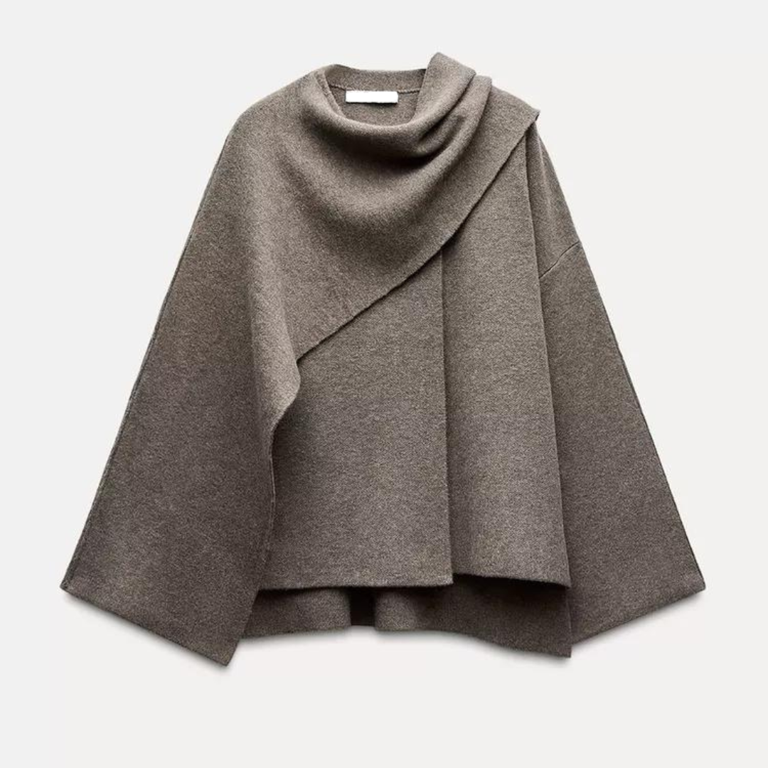 manteau cape en laine, élégant et confortable pour l'automne-hiver